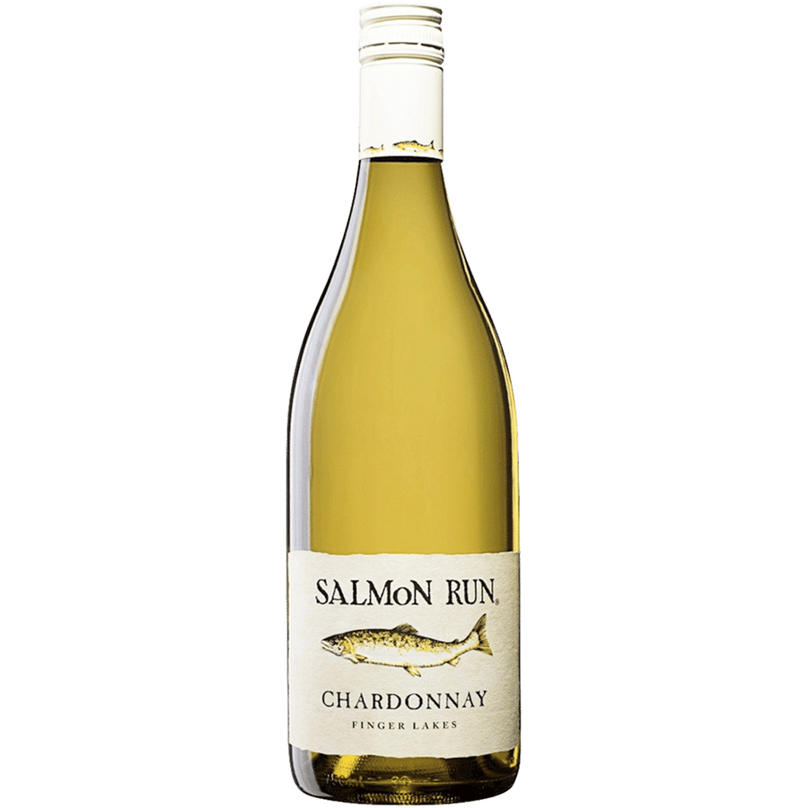 Salmon Run Chardonnay 750ML Front Bottle Label