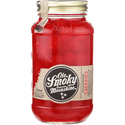 Ole Smoky Moonshine Cherries 750ML Front Bottle Label