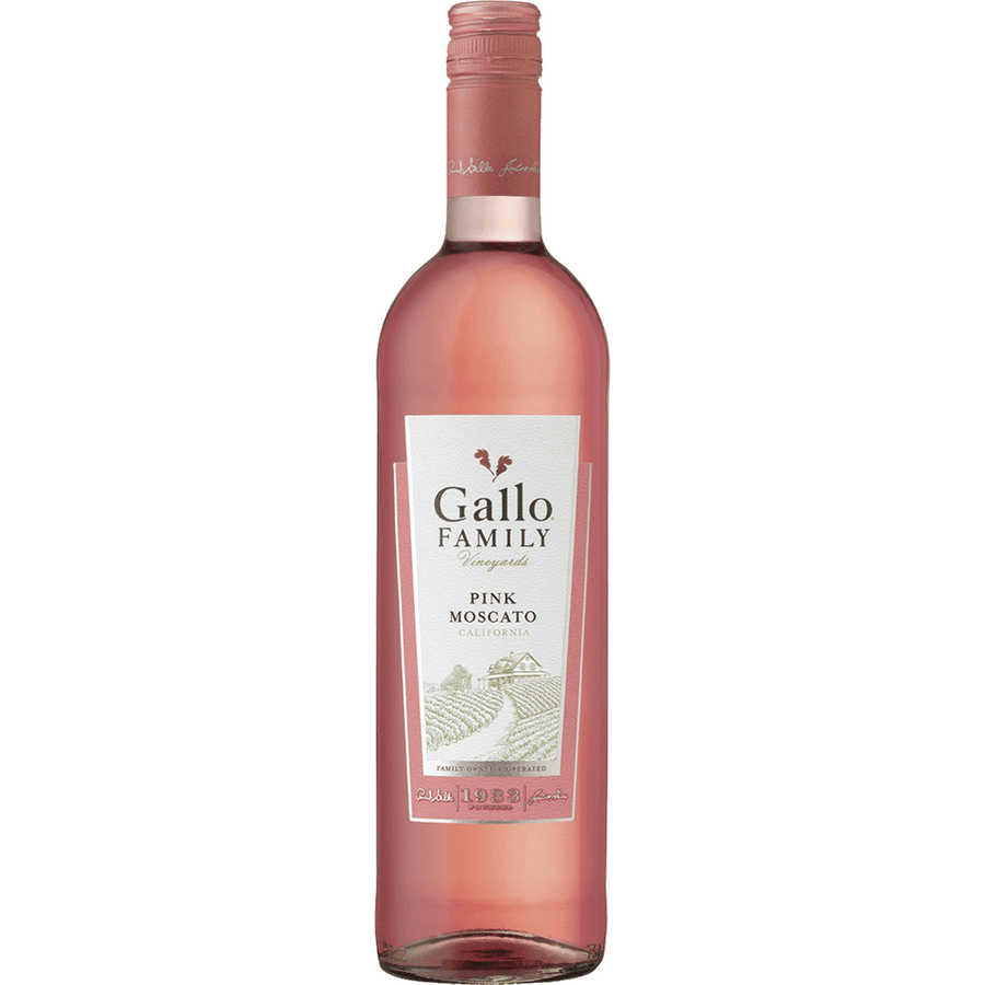 Gallo Family Vineyards Pink Moscato California 1.5L Front Bottle Label