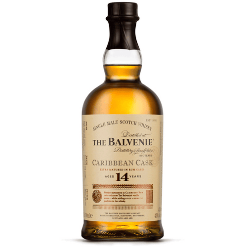 The Balvenie Caribbean Cask 14Yrs Single Malt 750ML Front Bottle Label