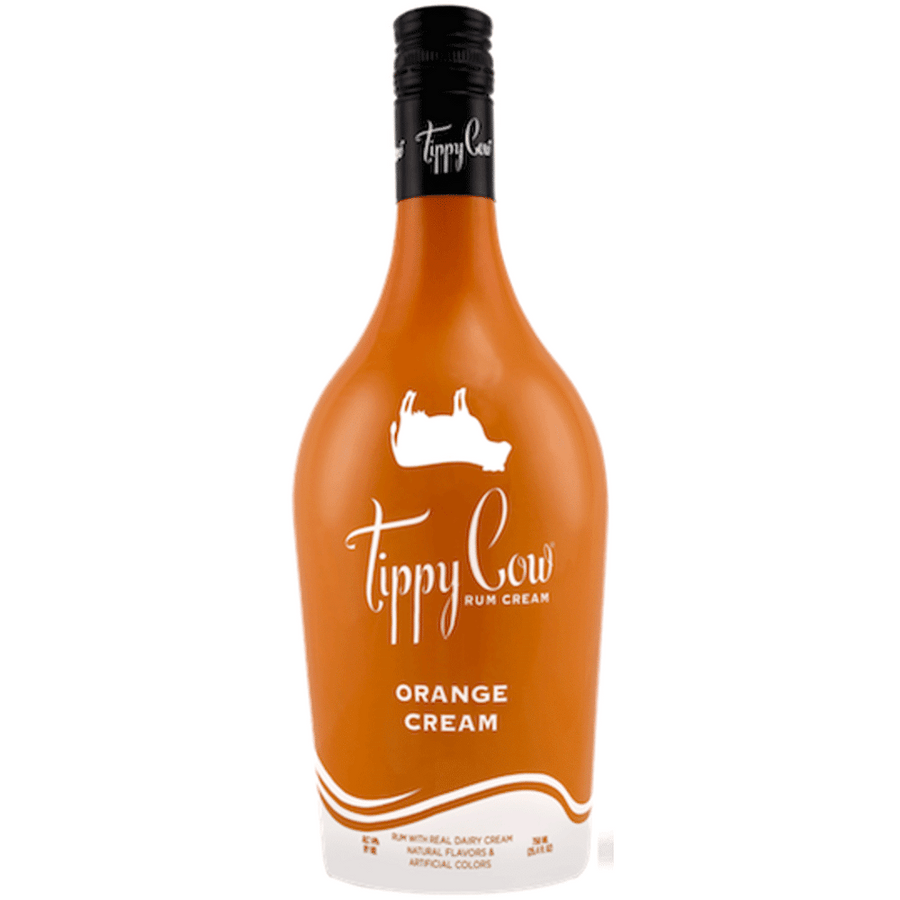 Tippy Cow Orange Cream 750ML Front Bottle Label