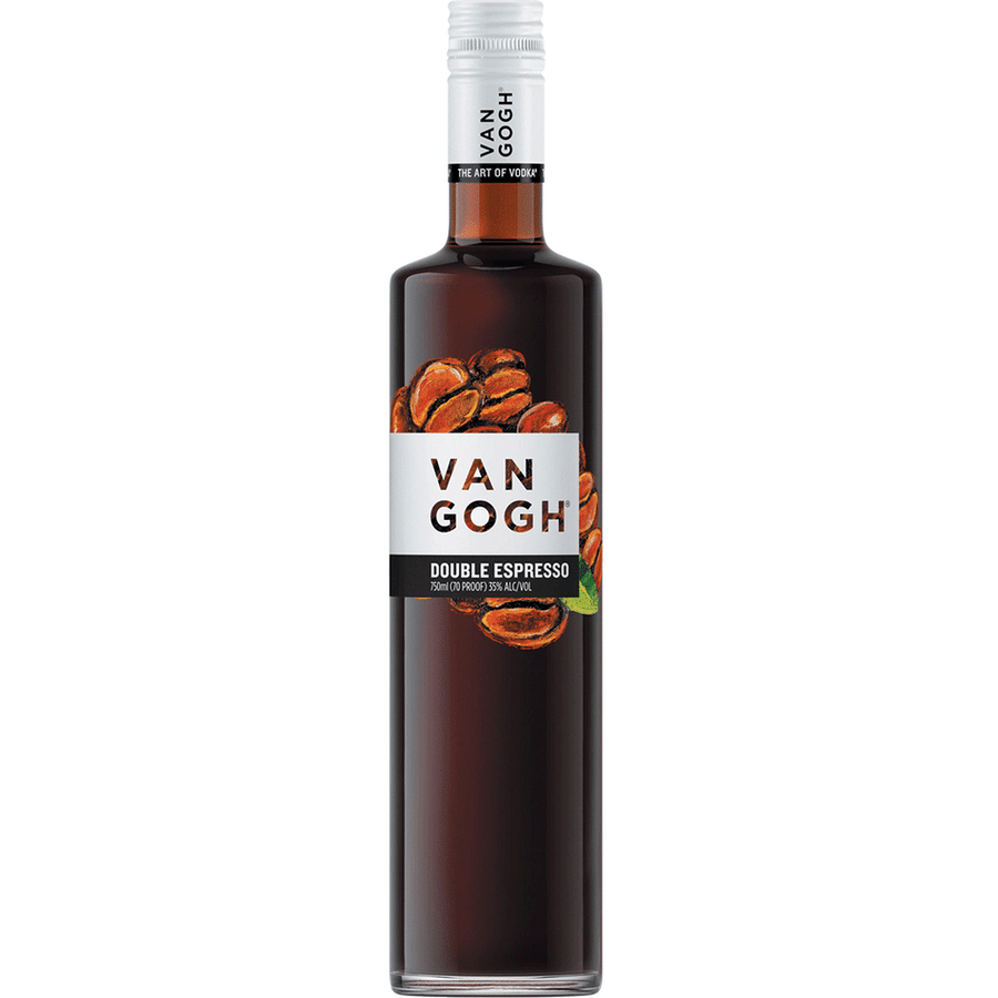 Van Gogh Double Espresso Vodka 50ML Front Bottle Label