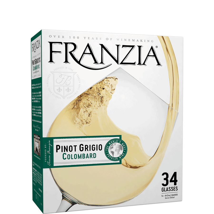 Franzia Pinot Grigio 5L Front Bottle Label