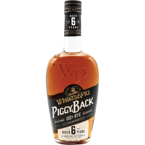 WhistlePig PiggyBack Rye 750ML Front Bottle Label