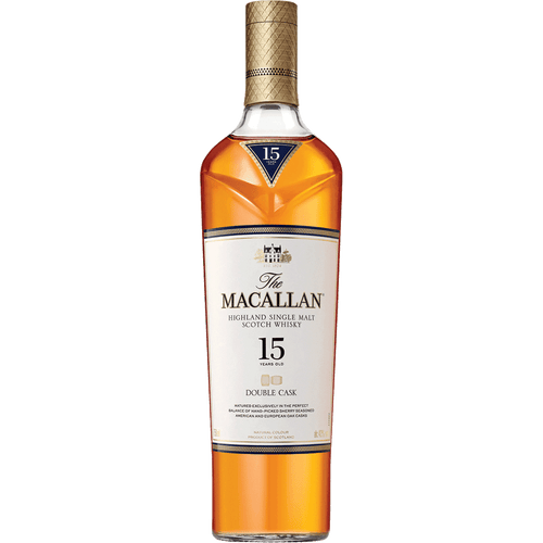 The Macallan Double Cask 15 Year Old 750ML Front Bottle Label