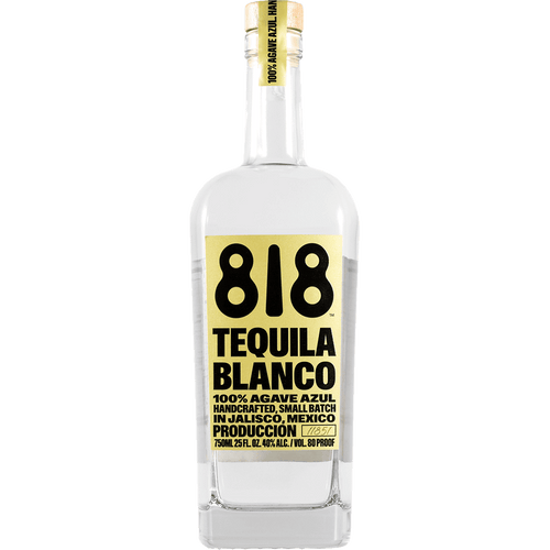 818 Tequila Blanco 750ML Front Bottle Label