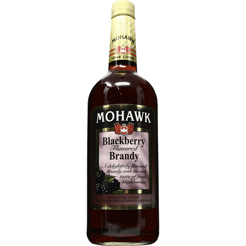 Mohawk Blackberry Brandy 1.75L Front Bottle Label