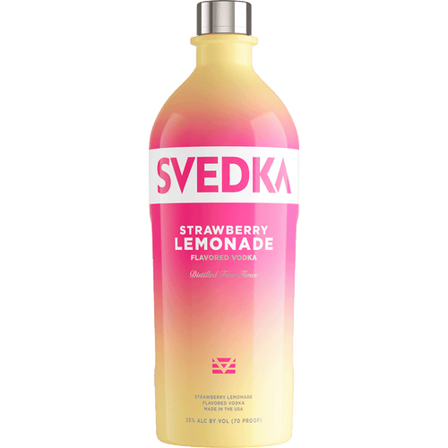 Svedka Strawberry Lemonade 1.75L Front Bottle Label