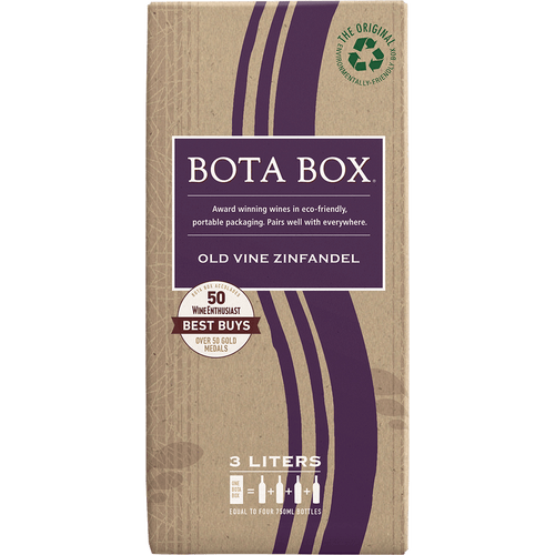 Bota Box Old Vine Zinfandel 3L Front Bottle Label