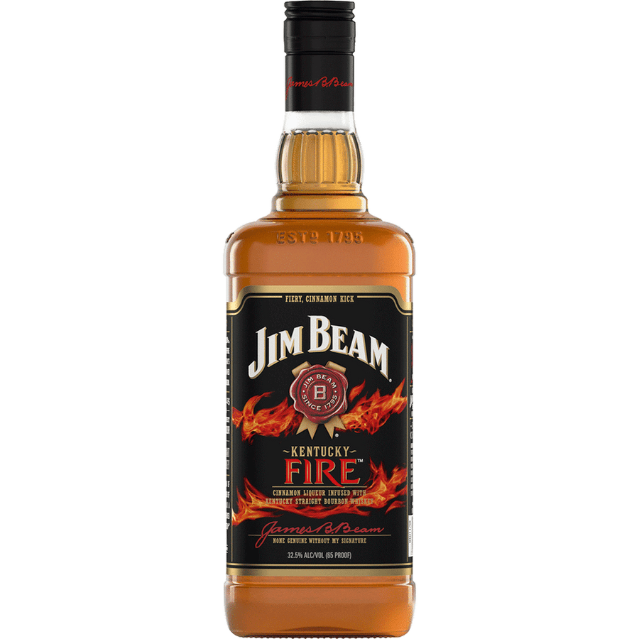 Jim Beam Fire Kentucky Straight Bourbon 750ML Front Bottle Label