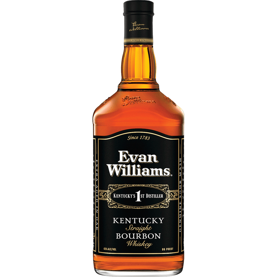 Evan Williams Black Label Bourbon 50ML Front Bottle Label