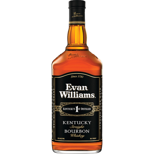 Evan Williams Black Label Bourbon 50ML Front Bottle Label