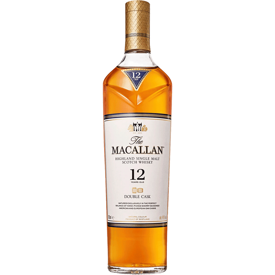 The Macallan Double Cask 12 Year Old 750ML Front Bottle Label