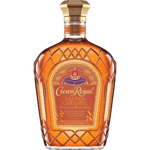 Crown Royal Salted Caramel 750ML Front Bottle Label