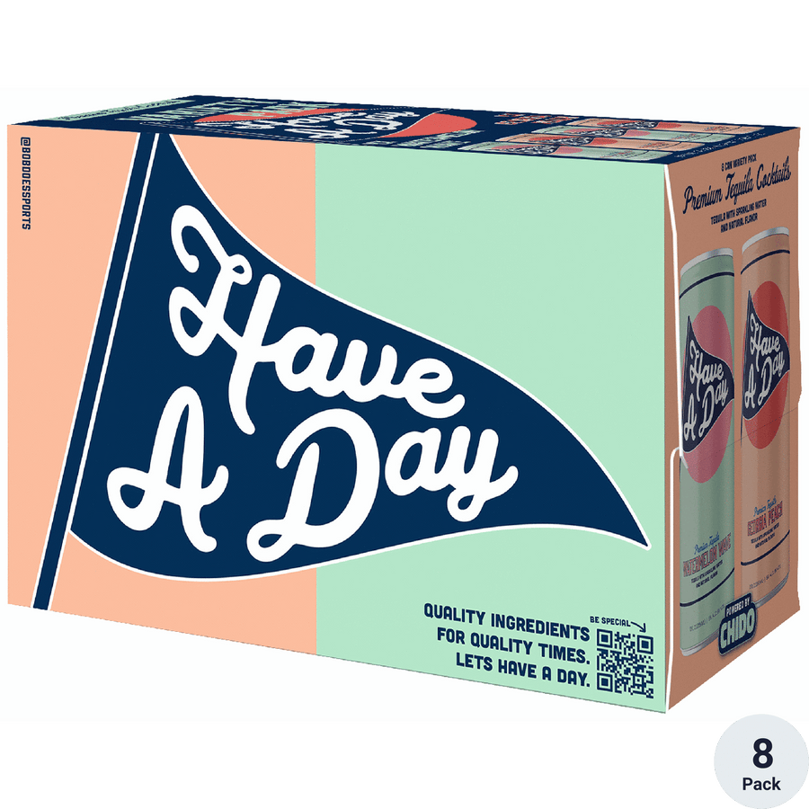 Have a Day Tequila Sparkling Variety 8pk-12oz Cans Front Bottle Label