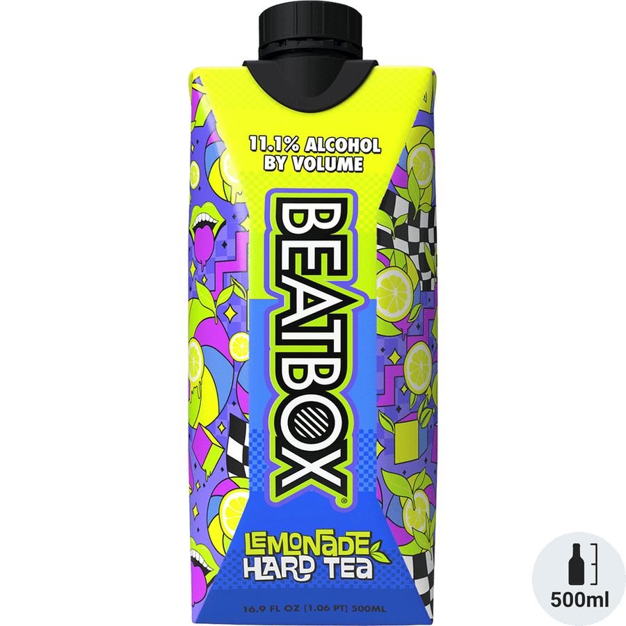 BeatBox Lemon Tea 500ML Front Bottle Label