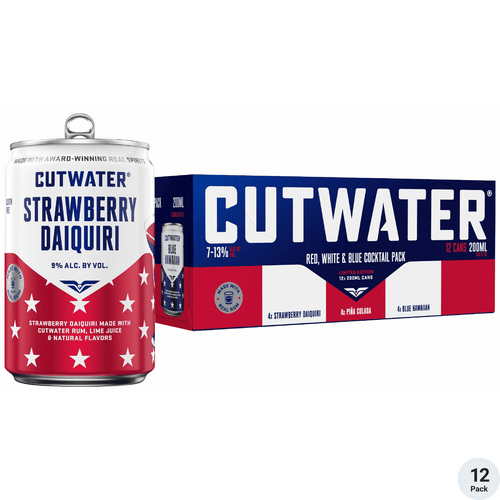 Cutwater Red White & Blue Variety 8pk-200ML Cans Front Bottle Label