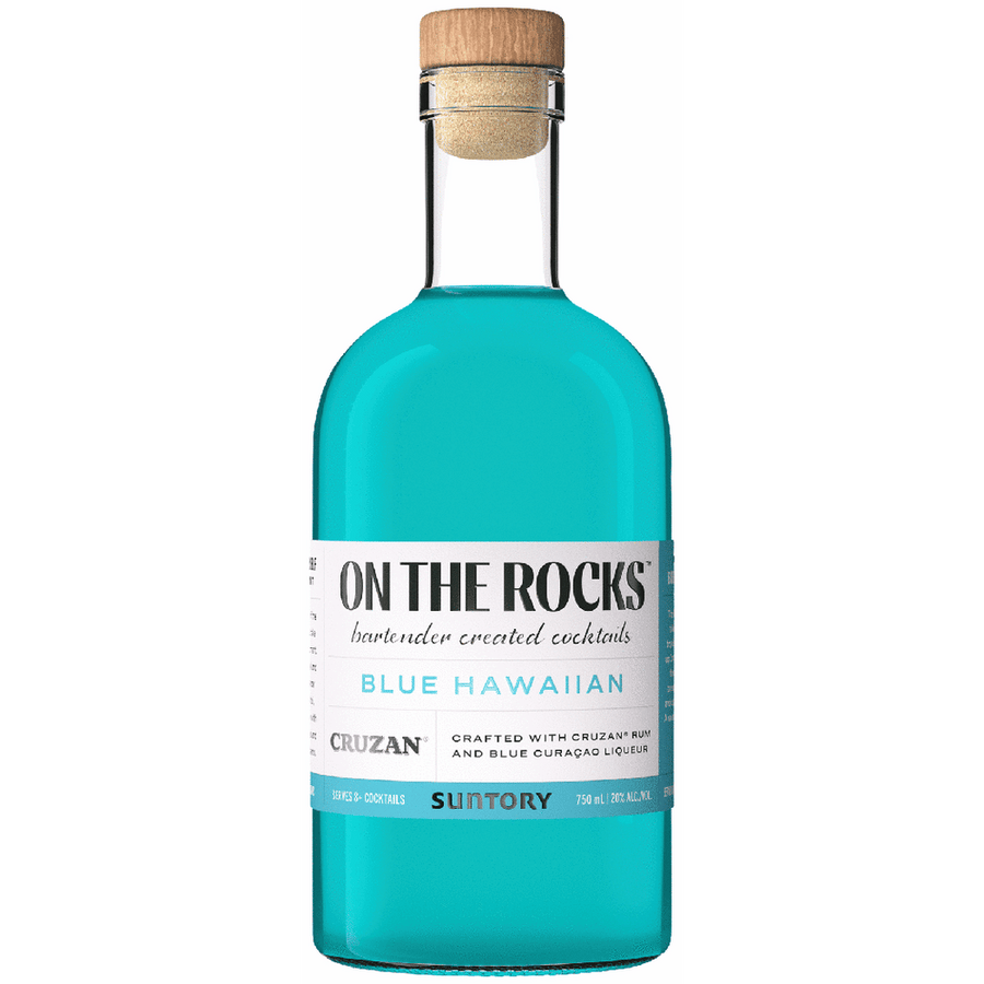 On the Rocks Blue Hawaiian 375ML Front Bottle Label