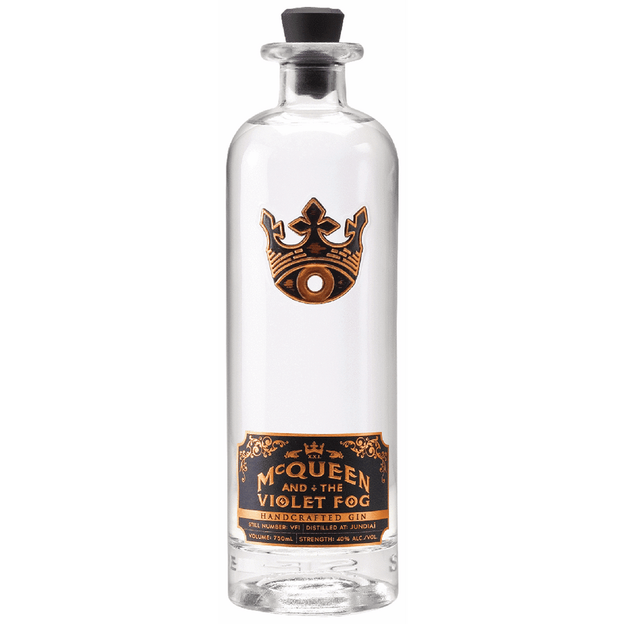 McQueen and the Violet Fog Gin 750ML Front Bottle Label
