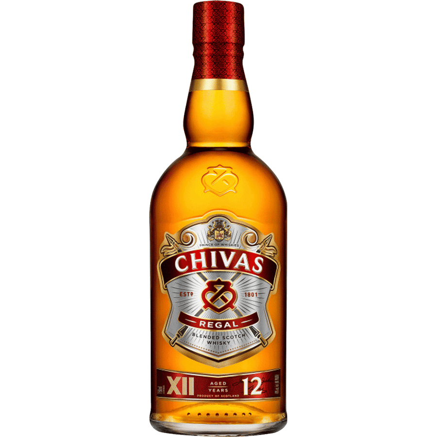 Chivas Regal Blended Scotch 12 YR 375ML Front Bottle Label