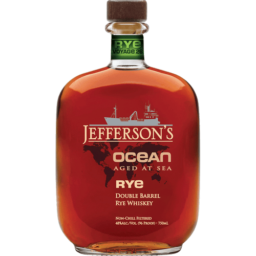 Jefferson's Ocean Aged Double Barrel Rye 750ML Front Bottle Label