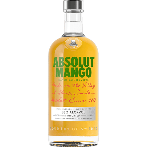 Absolut Vodka Mango Vodka 1L Front Bottle Label