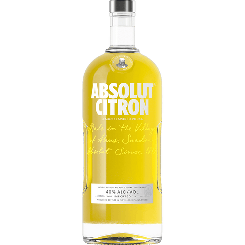 Absolut Citron 1L Front Bottle Label