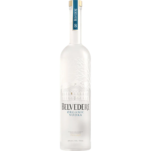 Belvedere Organic Vodka 375ML Front Bottle Label