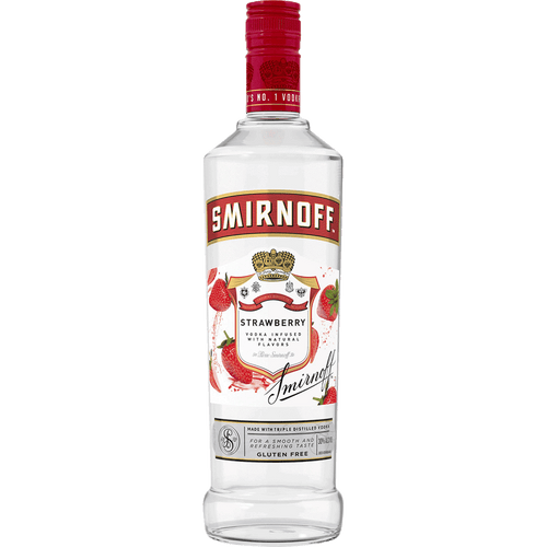 Smirnoff Strawberry 750ML Front Bottle Label