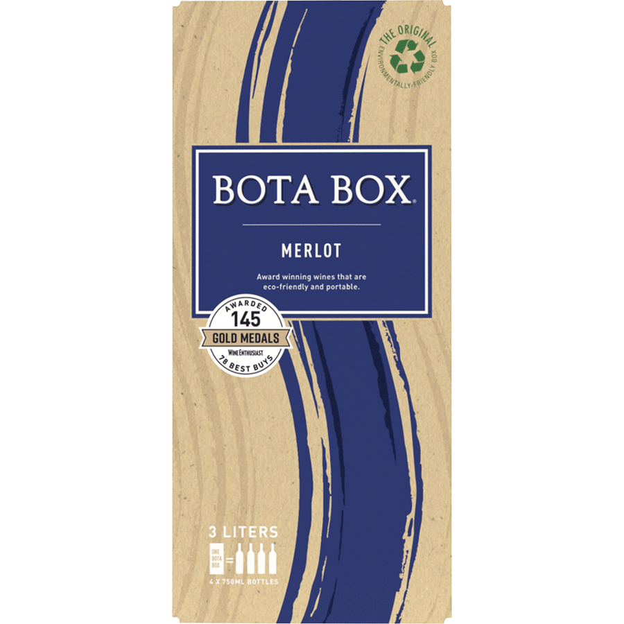 Bota Box Merlot 3L Front Bottle Label
