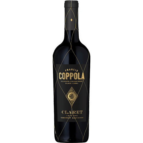 Coppola Diamond Collection Black Label Claret 750ML Front Bottle Label