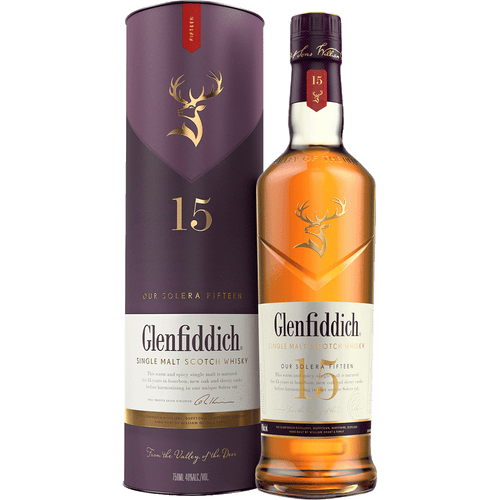 Glenfiddich 15Yrs Solera Single Malt 750ML Front Bottle Label