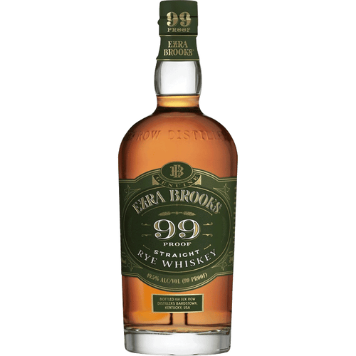 Ezra Brooks 99 Proof Straight Rye 750ML Front Bottle Label