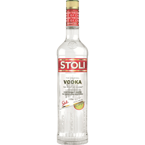 Stolichnaya Vodka 375ML Front Bottle Label