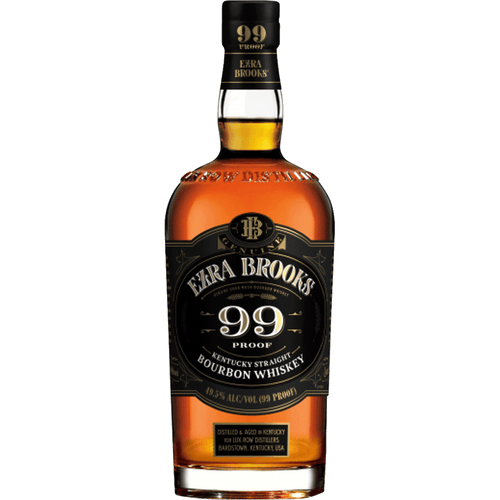 Ezra Brooks 99 Proof Bourbon Whiskey 750ML Front Bottle Label