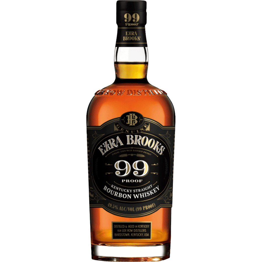 Ezra Brooks 99 Proof Bourbon Whiskey 750ML Front Bottle Label