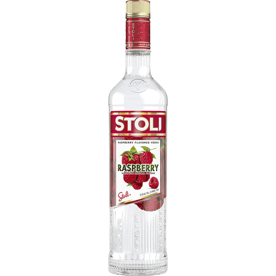 Stolichnaya Razberi 1.75L Front Bottle Label