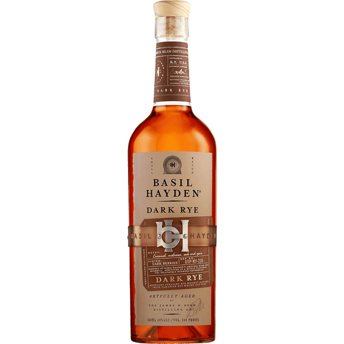 Basil Hayden Dark Rye Whiskey 750ML Front Bottle Label