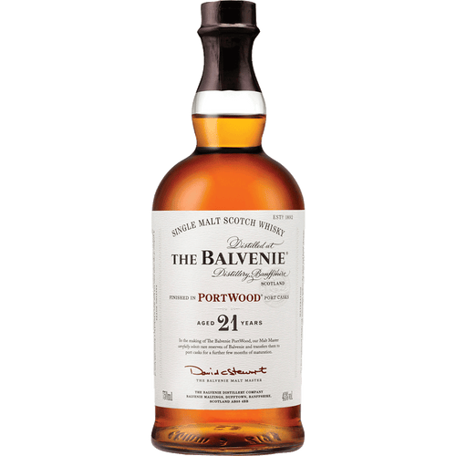 The Balvenie PortWood 21 Year Old Single Malt Scotch Whisky 750ML Front Bottle Label