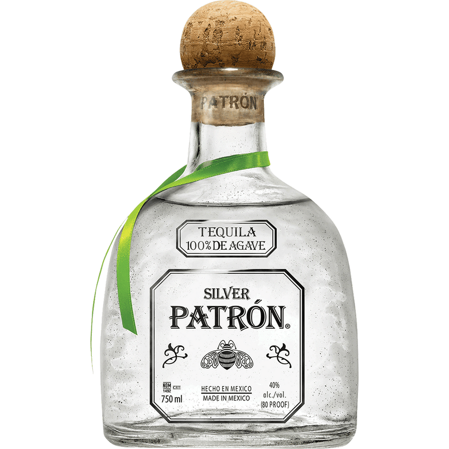 Patron Silver Tequila 50ML Front Bottle Label