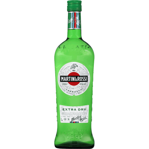 Martini & Rossi Vermouth Extra Dry 1L Front Bottle Label