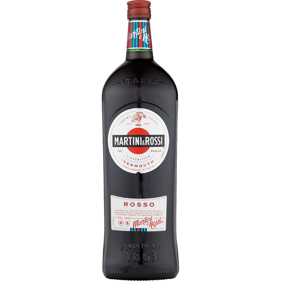 Martini & Rossi Vermouth Rosso 1L Front Bottle Label