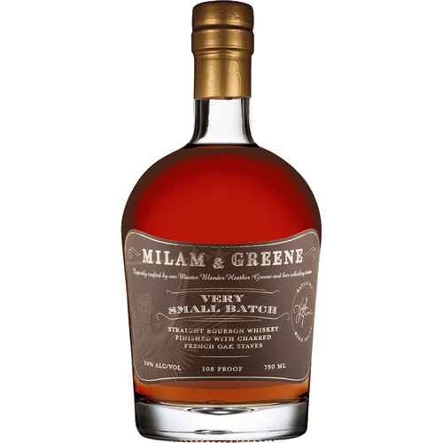Milam & Greene Very Small Batch 750ML Front Bottle Label