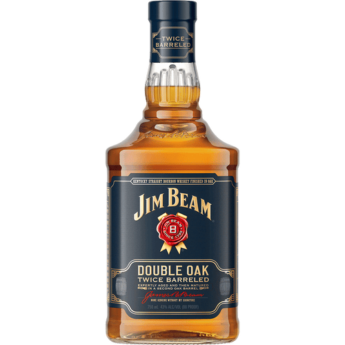Jim Beam Double Oak Straight Bourbon Whiskey 750ML Front Bottle Label