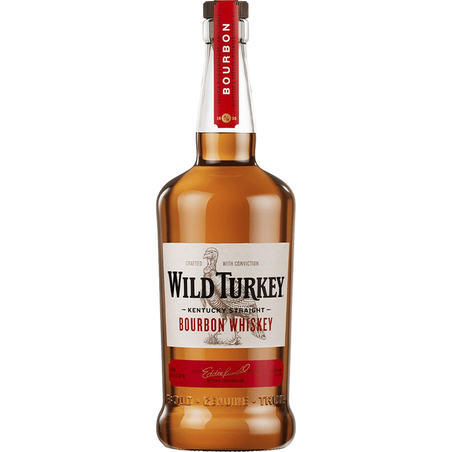 Wild Turkey Bourbon 81 1L Front Bottle Label