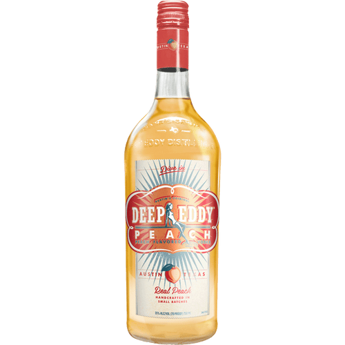 Deep Eddy Peach Vodka 1L Front Bottle Label