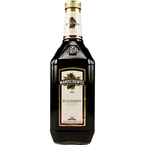Manischewitz Blackberry Kosher 1.5L Front Bottle Label