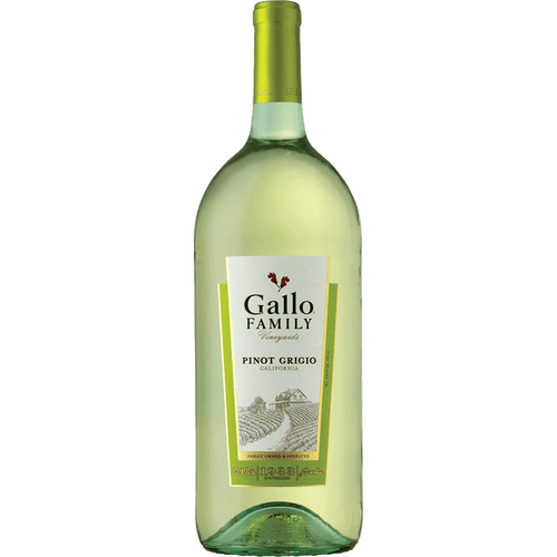 Gallo Family Vineyards Pinot Grigio 1.5L Front Bottle Label