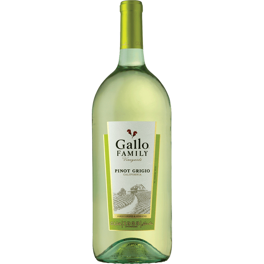 Gallo Family Vineyards Pinot Grigio 1.5L Front Bottle Label