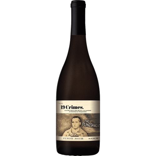 19 Crimes The Punishment Pinot Noir 750ML Front Bottle Label